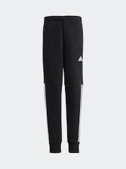adidas Red/Black Kids Tiberio 3-Stripes Colorblock Fleece Tracksuit - Image 9 of 10