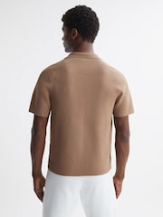 Reiss Ivory Hawk Embroidered Cuban Collar Shirt - Image 4 of 4