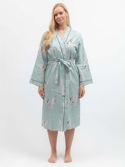Cyberjammies Swan Print Long Dressing Gown - Imagen 1 de 3
