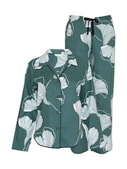 Cyberjammies Green Floral Print Pyjamas Set - Image 4 of 4