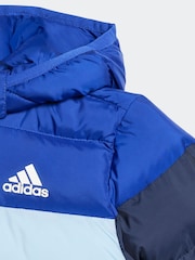 adidas Blue Synthetic Down Jacket - Image 3 of 5
