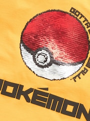 Pokémon Yellow Flippy Sequin License T-Shirt (3-16yrs) - Image 4 of 4