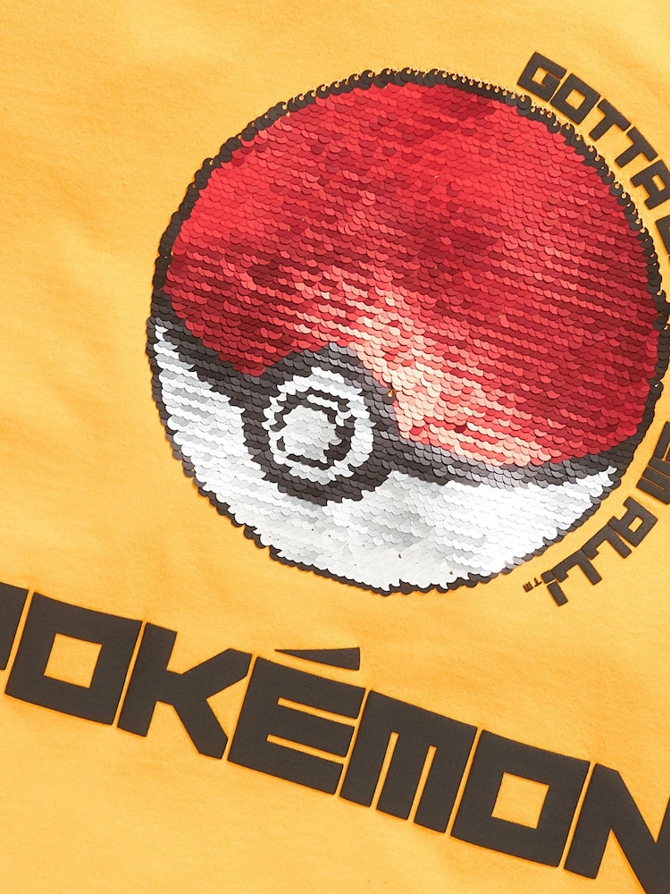 Pokémon Yellow Flippy Sequin License T-Shirt (3-16yrs) - Image 4 of 4