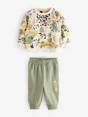 adidas Green Sweatshirt And Joggers Set - Image 1 of 8