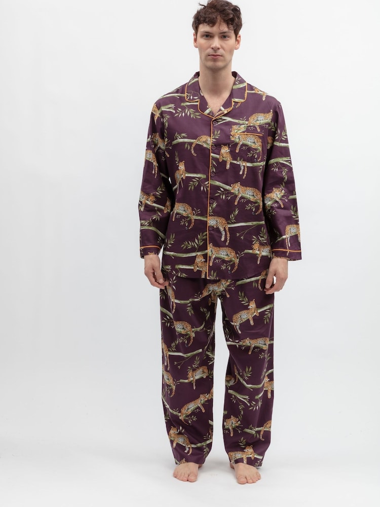 Cyberjammies Brown Leopard Print Pyjamas Set - Image 2 of 4 Cyberjammies Brown Leopard Print Pyjamas Set - Image 2 of 4