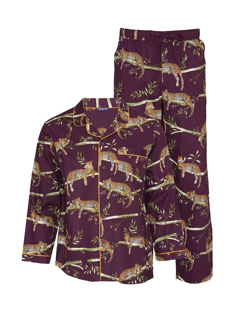 Cyberjammies Brown Leopard Print Pyjamas Set - Image 4 of 4 Cyberjammies Brown Leopard Print Pyjamas Set - Image 4 of 4