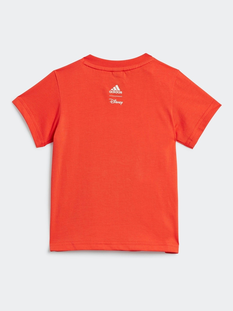 adidas Red/Blue 100% Cotton Disney Mickey Mouse T-Shirt Set - Image 2 of 5