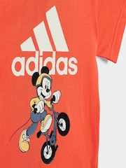 adidas Red/Blue 100% Cotton Disney Mickey Mouse T-Shirt Set - Image 3 of 5