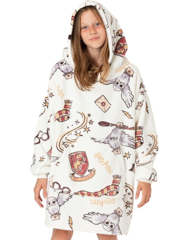Vanilla Underground White Harry Potter Kids Blanket Hoodie - Image 6 of 6