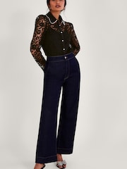 Monsoon Rose Lace Black Blouse - Image 3 of 5