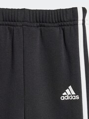 adidas Black/Red Kids Tiberio 3-Stripes Colorblock Fleece Tracksuit - Image 7 of 7