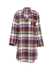 Cyberjammies Brown Lightly Brushed Check Nightshirt - Image 3 of 3