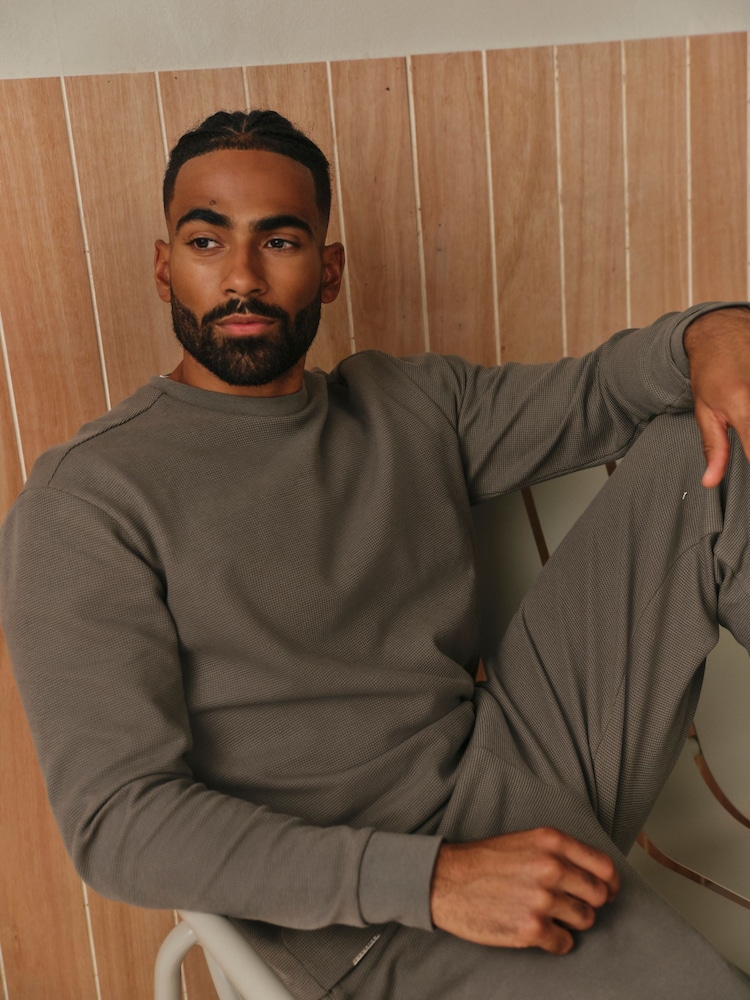 Gym King Green Signature Waffle Long Sleeve Top - Image 1 of 2