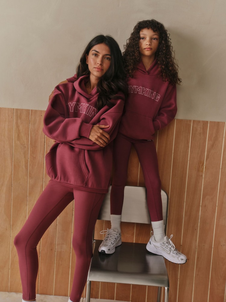 Gym King Pink Sanctuary Fleece Hoodie - Image 2 of 6 Gym King Pink Sanctuary Fleece Hoodie - Image 2 of 6