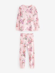 Neutral 100% Cotton Floral Pyjamas 3 Pack (9mths-16yrs) - Image 2 of 5