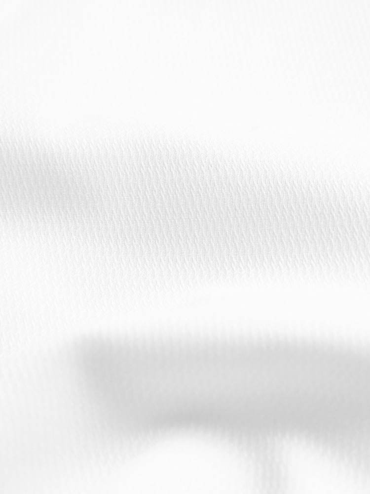 White Skinny Fit Easy Care Textured Single Cuff Smart Shirt - Image 8 of 8