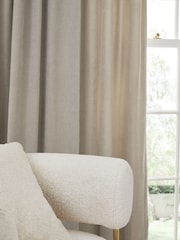 Pebble Natural Sumptuous Velvet Hidden Tab Top Lined Curtains - Image 4 of 6
