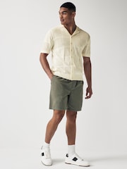 Ecru White Square Relaxed Crochet Button Through 100% Cotton Shirt - Image 2 of 8