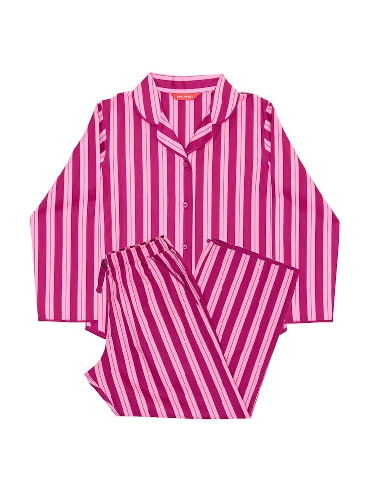 Cyberjammies Pink Stripe Longsleeve Pyjamas Set - Image 3 of 3 Cyberjammies Pink Stripe Longsleeve Pyjamas Set - Image 3 of 3