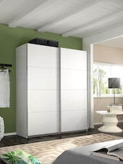 Rauch White Cameron 1.8m Sliding Wood Semi Fitted Wardrobe - Image 1 of 2
