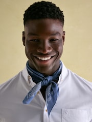 Azul - Bufanda de algodón Dapper de Joules - Imagen 1 de 5