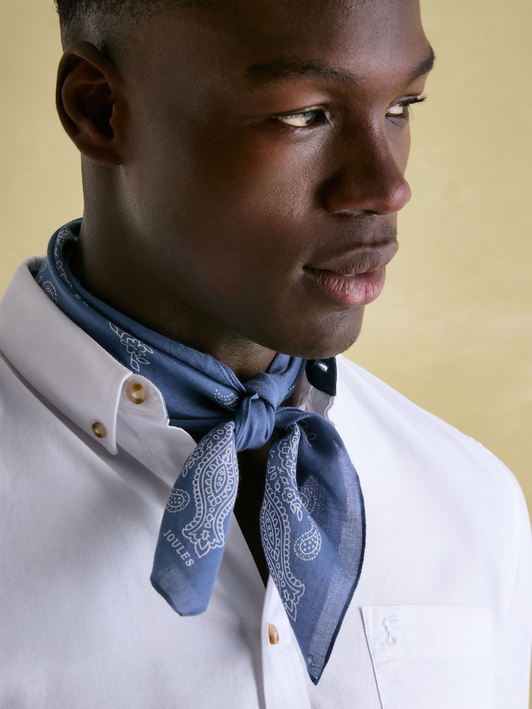 Azul - Bufanda de algodón Dapper de Joules - Imagen 2 de 5