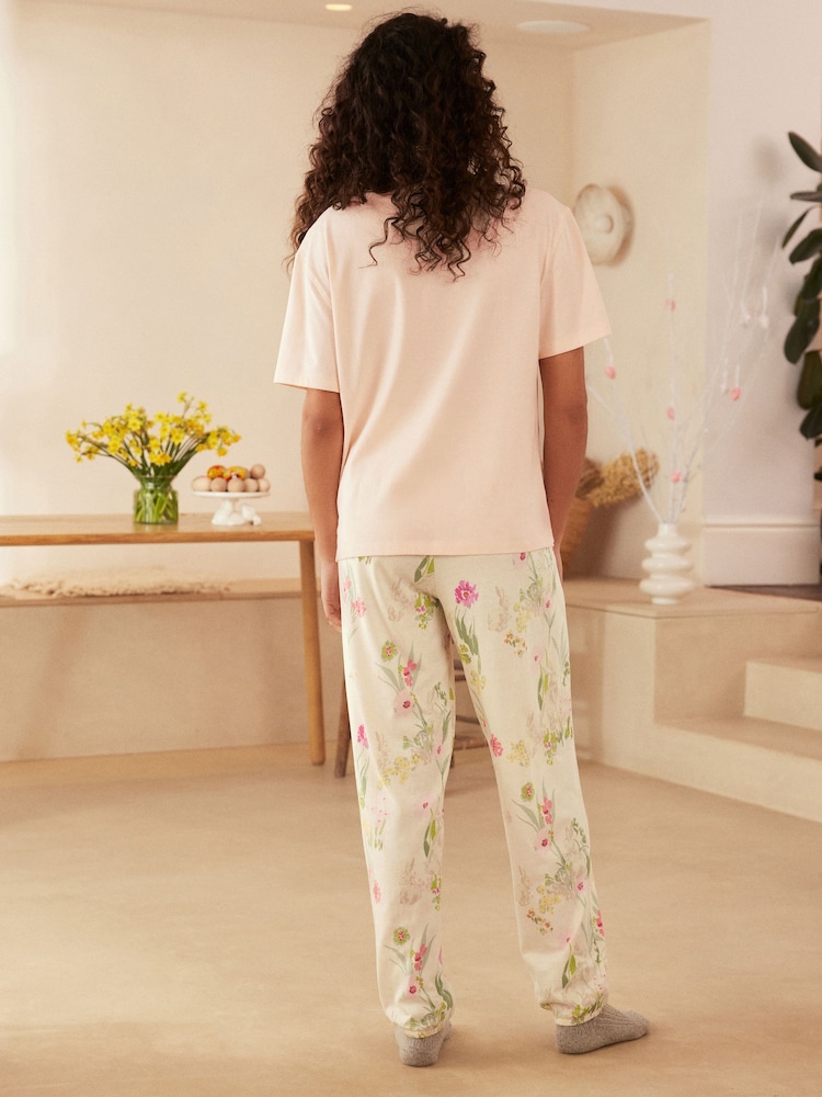Pink Bunny Cotton Short Sleeve Pyjamas - Image 2 of 8