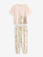 Pink Bunny Cotton Short Sleeve Pyjamas - Image 4 of 8