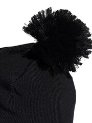 adidas Black Adult Pompom Bobble Hat - Image 4 of 5