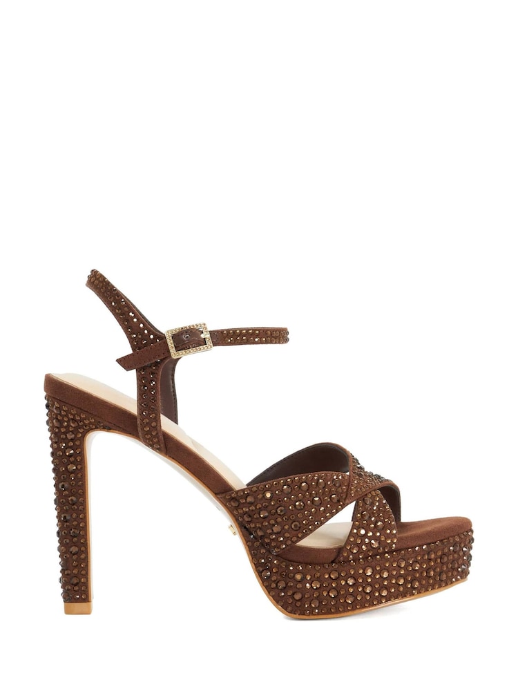 Қоңыр - Dune London Mayve өкшелі сандалдар - 5суретінің 1 суреті