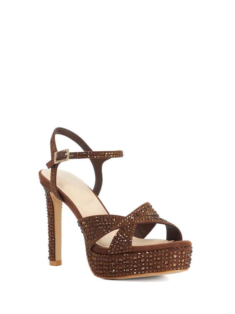 Қоңыр - Dune London Mayve өкшелі сандалдар - 5суретінің 2 суреті