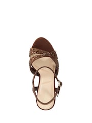 Қоңыр - Dune London Mayve өкшелі сандалдар - 5суретінің 4 суреті