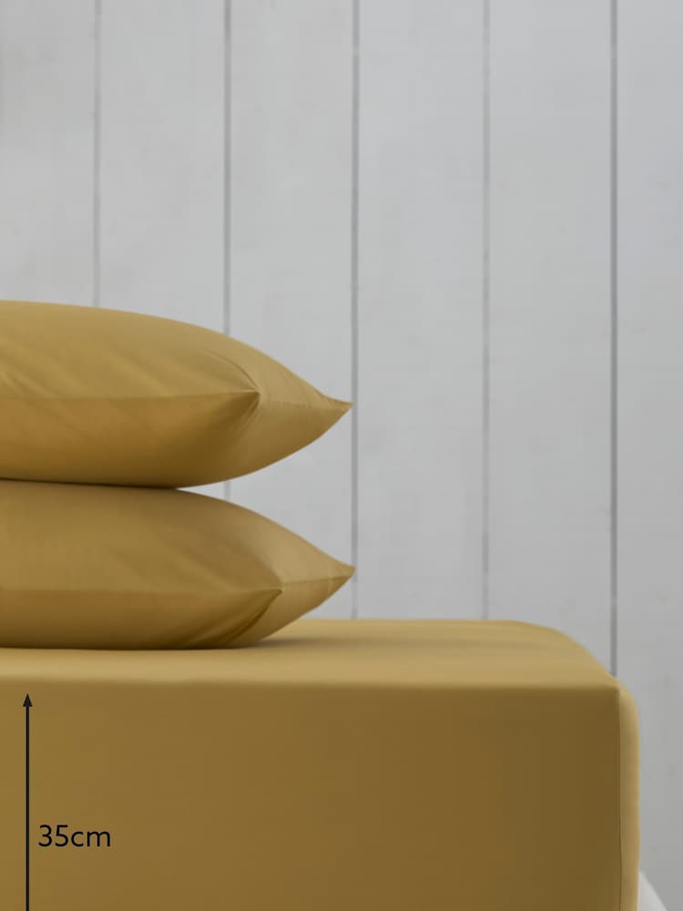 Yellow Cotton Rich Deep Fitted Sheet - Image 2 of 2