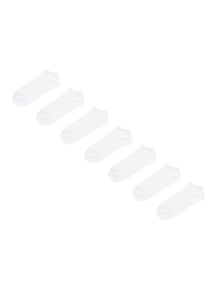 Jeff Banks White Classic Trainer Liners Socks 7 Pack - Image 2 of 6