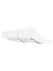 Jeff Banks White Classic Trainer Liners Socks 7 Pack - Image 4 of 6