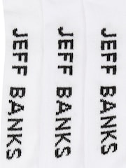 Jeff Banks White Classic Trainer Liners Socks 7 Pack - Image 6 of 6