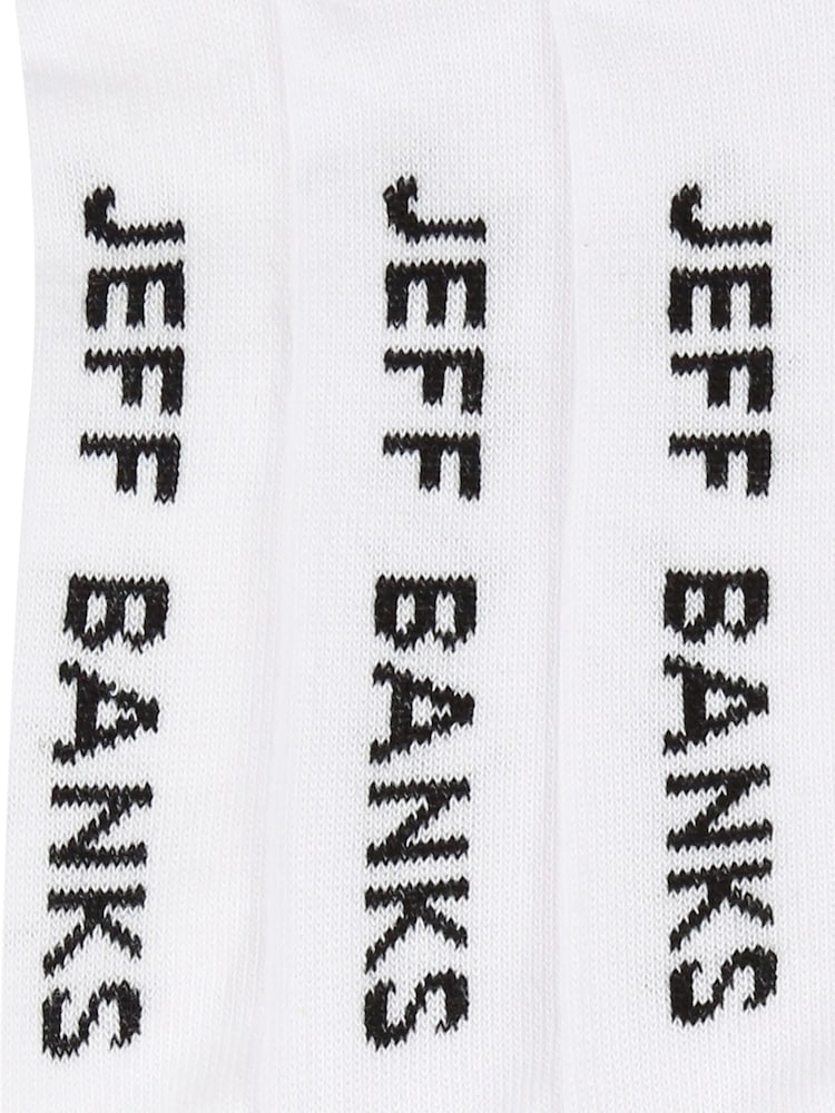 Jeff Banks White Classic Trainer Liners Socks 7 Pack - Image 6 of 6
