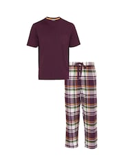 Cyberjammies Jersey Top & Lightly Brushed Check Pyjamas Set - Image 4 of 4