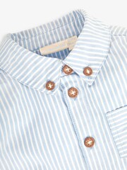 JoJo Maman Bébé Blue Stripe Long Sleeve Shirt - Image 2 of 6