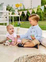 JoJo Maman Bébé Blue Stripe Long Sleeve Shirt - Image 6 of 6