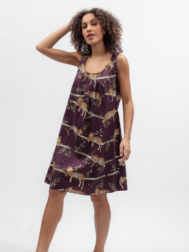 Cyberjammies Brown Swan Print Short Nightdress - Image 1 of 3
