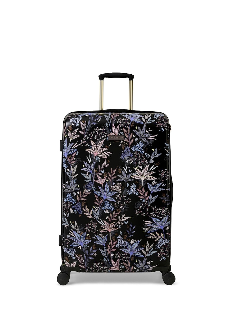 Sara Miller Botanic Large 4 Wheel Black Suitcase - Image 1 of 6 Sara Miller Botanic Large 4 Wheel Black Suitcase - Image 1 of 6