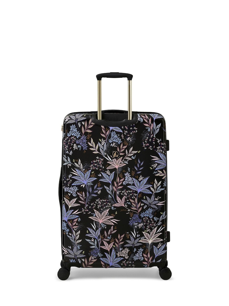 Sara Miller Botanic Large 4 Wheel Black Suitcase - Image 2 of 6 Sara Miller Botanic Large 4 Wheel Black Suitcase - Image 2 of 6