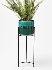 Oliver Bonas Green Garden Lani Ceramic Plant Pot Planter - Image 2 of 4
