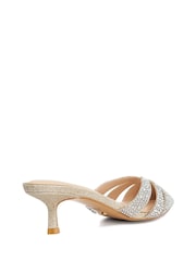 Dune London Metallic Calla Embellished Kitten Heel Shoes - Image 4 of 5