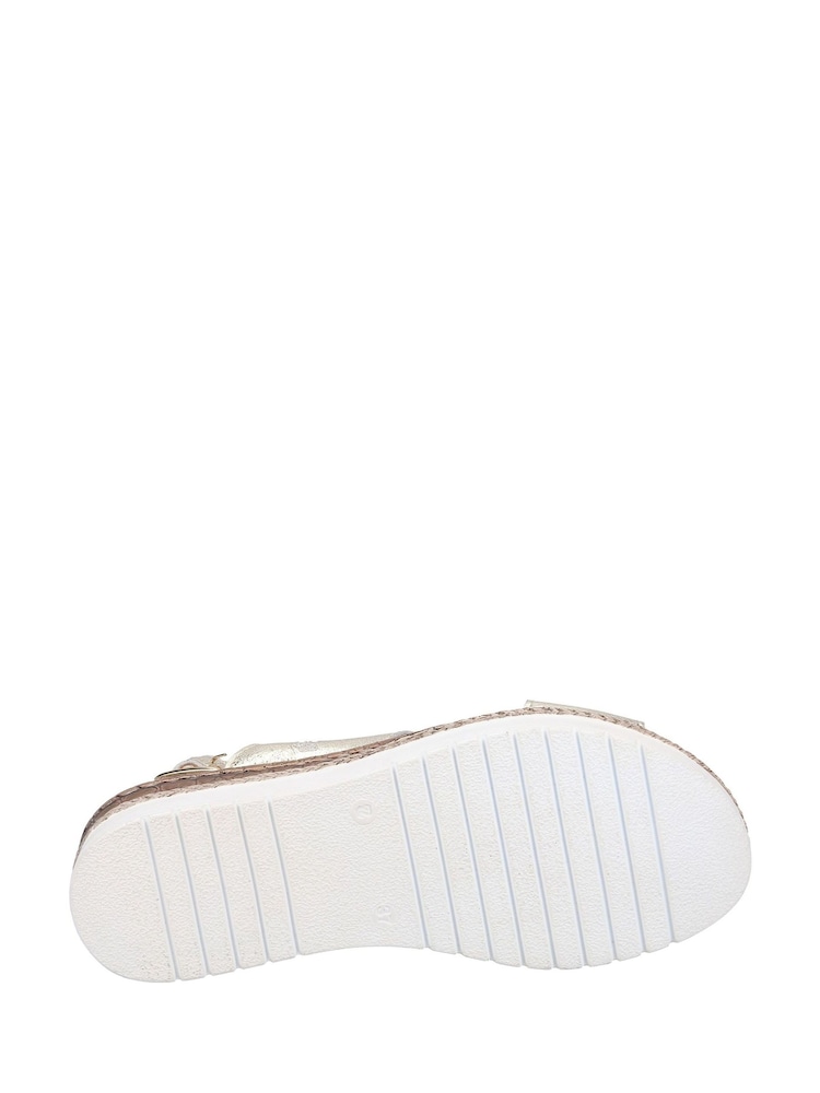 Hush Puppies Gold Saphira Sandals - Image 4 of 4