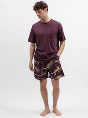 Cyberjammies Jersey Top & Leopard Print Shorts Set - Image 2 of 4