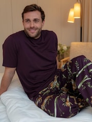 Cyberjammies Jersey Top & Leopard Print Pyjamas Set - Image 1 of 4