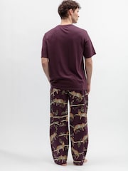 Cyberjammies Jersey Top & Leopard Print Pyjamas Set - Image 3 of 4