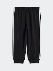 adidas Red/Black Essentials Shiny Hooded Tracksuit - Image 4 of 7